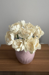 Bukiet SHOLA PEONIA biała , 12szt. 6cm